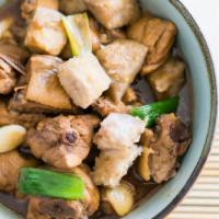 Braised Chinese Taro Chicken 中式生燜芋頭雞 · Lightly browned in fat and then cooked slowly in a closed pan with a small amount of liquid.