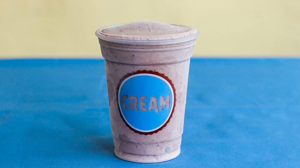 CREAM's Milkshake · Ice cream flavor options (one ice cream choice per shake): chocolate, cookie dough, cookie & cream, French vanilla, mint chocolate chip salted caramel, very berry strawberry.