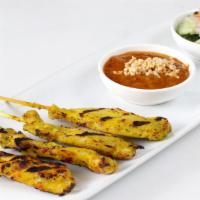 Satay · Choice of chicken or beef or pork marinated in a coconut milk, curry powder and thai spices ...