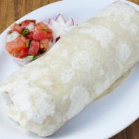 F - Chile Relleno Vegetarian Burrito · With rice, beans and salsa. Make it super by adding cheese, guacamole, sour cream, lettuce a...