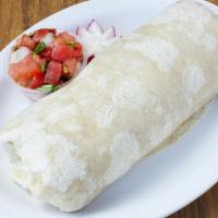 G - Tofu Ranchero Vegetarian Burrito · With rice, beans and salsa. Make it super by adding cheese, guacamole, sour cream, lettuce a...