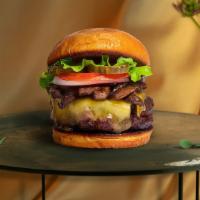 Vegan Mushroom & Cheese Burger · Seasoned 1/3 lb. Impossible meat patty topped with mushrooms, melted vegan cheese, lettuce, ...