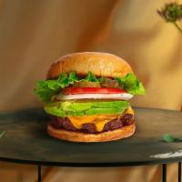 Vegan Avocado Burger · Seasoned 1/3 lb. Impossible meat patty topped with avocado, melted vegan cheese, lettuce, to...