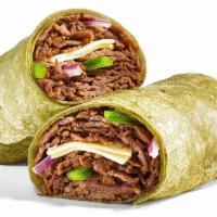 Steak & Cheese · Our Steak & Cheese wrap is a double portion of shaved steak, wrapped up with melty American ...