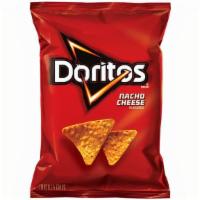 DORITOS® Nacho Cheese · The iconic bold and intense cheesiness of Doritos® Nacho Cheese Flavored Tortilla Chips. Dor...