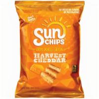 SunChips® Harvest Cheddar® · The flavor of real cheddar cheese is layered onto a delicious whole grain chip to create thi...