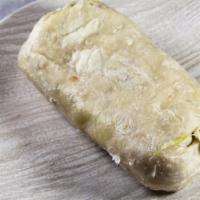 Regular Burrito · Beans, rice, cheese, tomato and your choice of beef, chicken, pastor or pork.