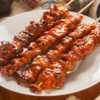 Chicken Bbq · Sweet, salty, a tad spicy filipino-style kebob, thin sliced chicken marinated in filipino-st...