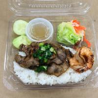 52. Grilled Shrimp & Pork over Rice / Cơm Tôm Thịt Nướng · 