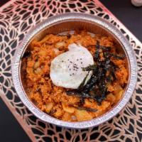 Kimchi fried rice · Ingredient : kimchi, egg, onion, spam