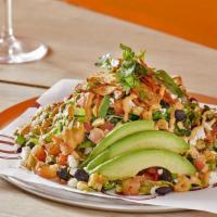 Vegan C Taco Salad · Our most popular salad now available vegan!  Large enough to share with romaine and green le...