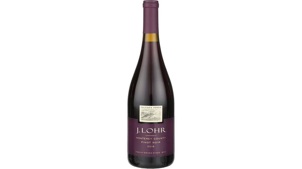 J Lohr Pinot Noir Falcon Perch (750 Ml) · The J. Lohr Estates Falcon’s Perch showcases the spicy strawberry varietal character that is the hallmark of Monterey County Pinot Noir. The fruit notes meld with soy and sagebrush on the nose and are complemented by camphor, dried cherry, and black tea on the finish.