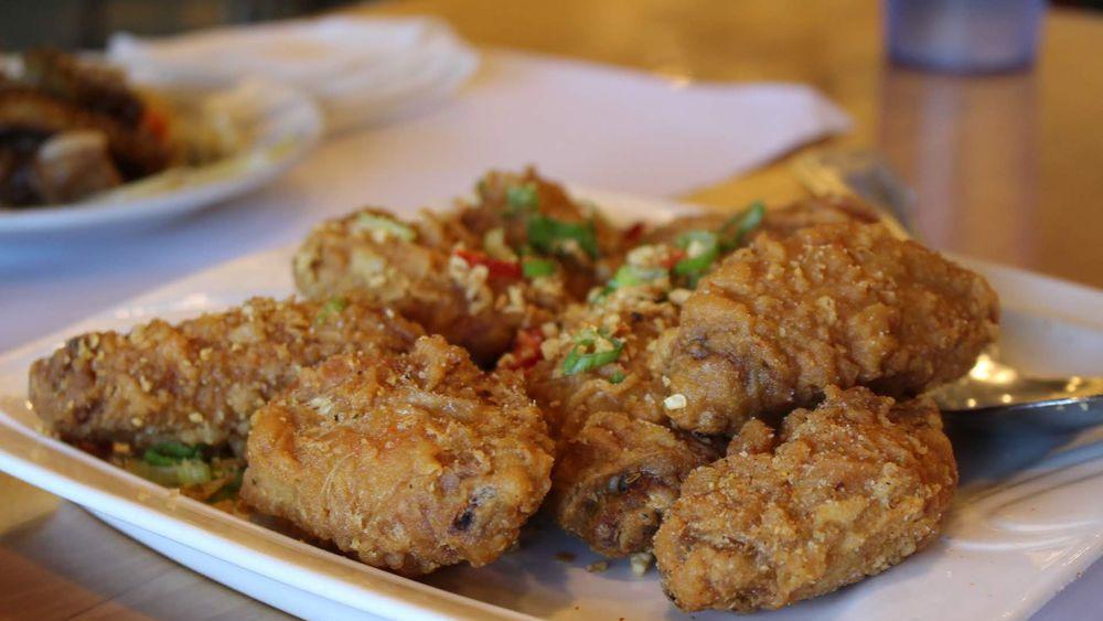 Fried Chicken Wings · Deep-fried marinated chicken wings. Served with sweet sauce.