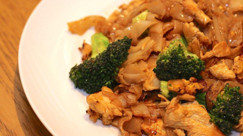Pad Broccoli · Broccoli, and garlic with a choice of chicken, pork, beef, or tofu. Served with jasmine rice.