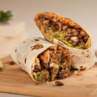 Carne Asada Burrito · A 12 inch tortilla filled with Carne Asada Burrito, rice, beans, avocado, sour cream, onions...