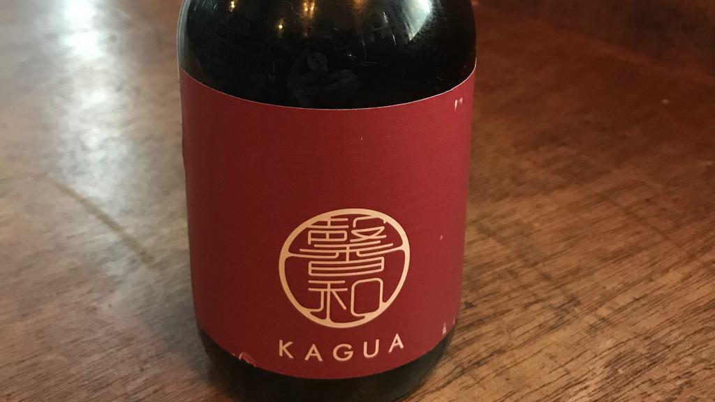 Kagua rouge beer  · Rosy dark copper color with a creamy head. A mixed aroma of spicy sansho and roasted malt. ABV 9%