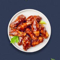 Always Be My BBQ Wings · Fresh chicken wings breaded, fried until golden brown, and tossed in barbecue sauce. Served ...