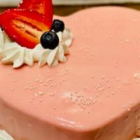 Strawberry Mousse Cake · 