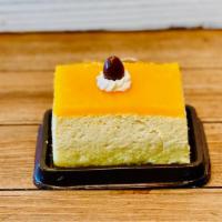 Mango Mousse Cake Slice · 