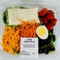 House Salad 16.5 oz. · Romaine Salad with Grape Tomatoes, Egg, Cheddar Cheese, Carrots and Olives with Ranch Dressing