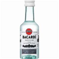 Bacardi Superior (50 ml) · BACARDÍ Superior Rum is a light and aromatically balanced rum. Subtle notes of almonds and l...