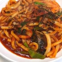 Stir-Fried Seafood Udon · Vegetarian.