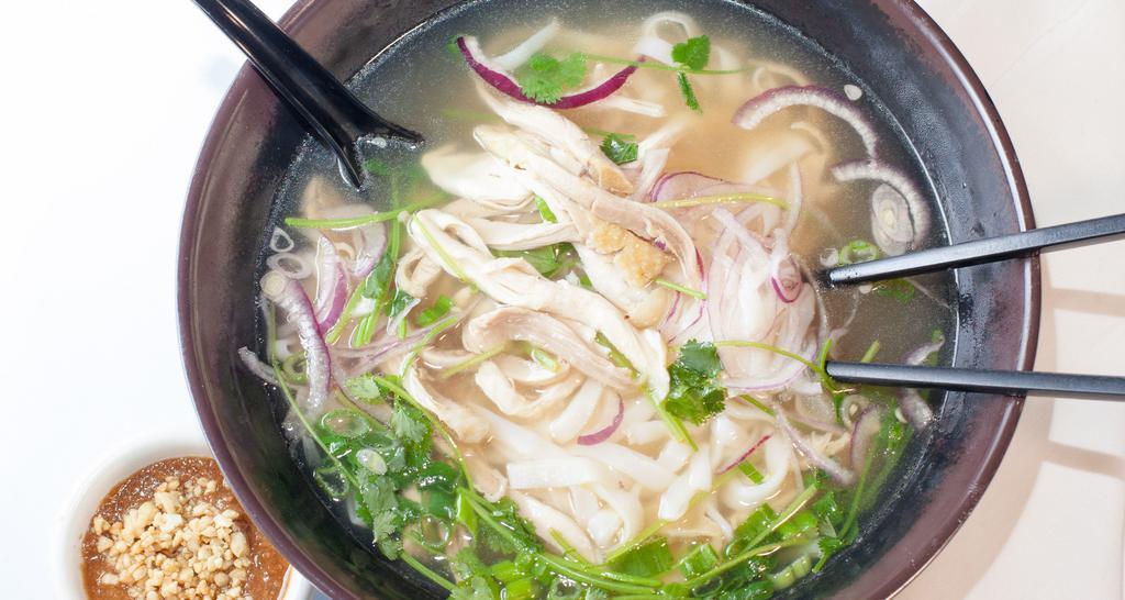 Pho Ga Chicken Noodle Soup · Flat, rice, or round rice noodle.