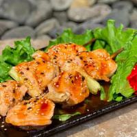 Yakitori · Grilled skewered chicken & scallions with teriyaki sauce