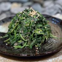 Horenso Goma Ae · Chilled wilted spinach with sesame dressing