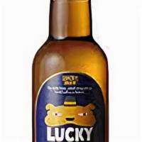 Kizakura Lucky Dog · Malty, light hint of citrus, caramel malts, bitterness from hops and rich taste.