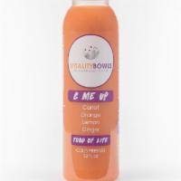 C Me Up · 12oz bottle of cold pressed juice
Carrot, orange, lemon, ginger
