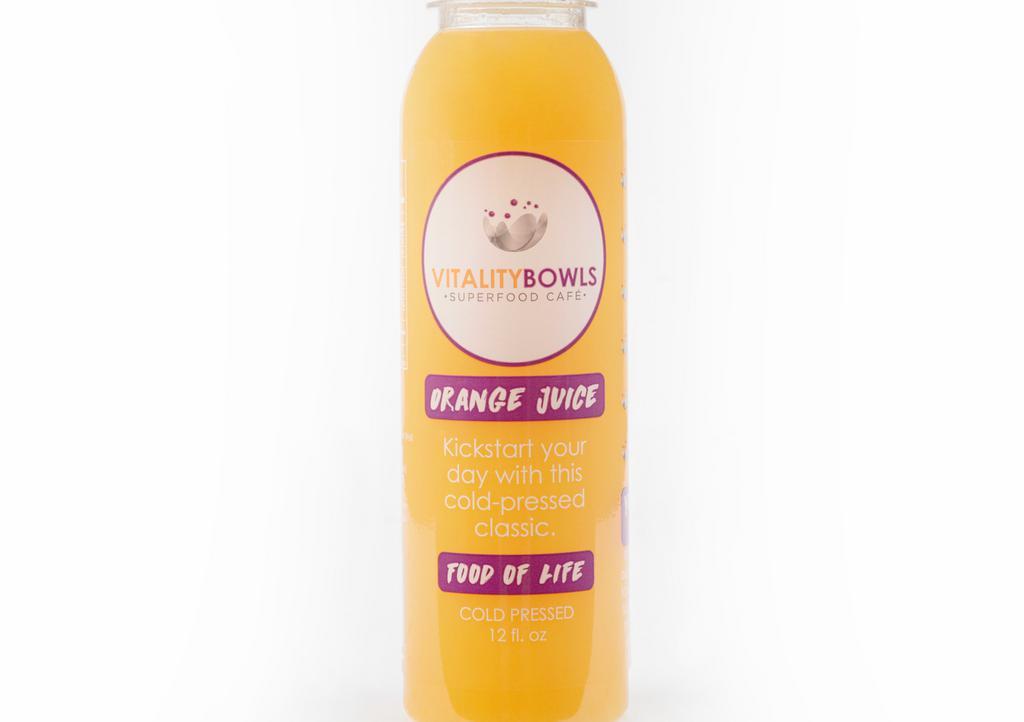 Orange Juice · 12oz bottle of cold pressed orange juice