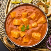 Paneer Tikka Masala · Cottage cheese cooked with Indian spices and homemade tomato sauce. Served with white basmat...