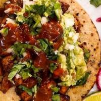 Super Taco · Choice of meat, cilantro, sour cream, cheese, guacamole, pico De gallo and salsa.