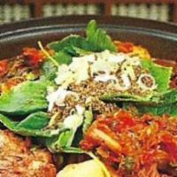 24-S. Gam Ja Tang Jun Gol - Small · Pork and potato in spicy stew.