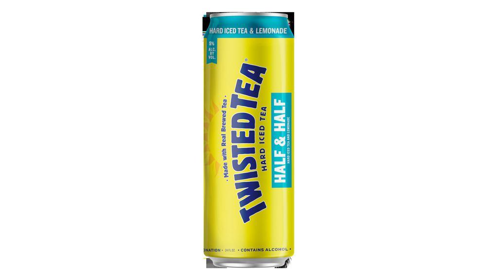 Twisted Tea Half & Half Can (24 Oz) · Twisted Tea Half & Half is refreshingly smooth combination of hard iced tea and lemonade. Half real brewed iced tea, half lemonade, 100% Twisted! Non-carbonated, naturally sweetened, and 5% ABV, it's your favorite classic combination with a twist! Keep it Twisted.
