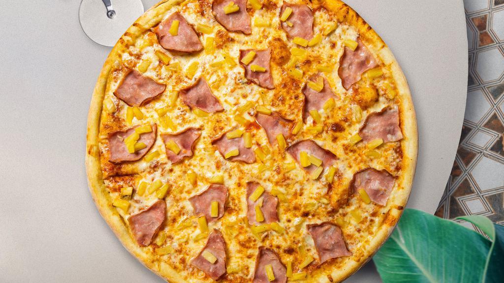 Hawaiian Haven Pizza  · Pineapples, ham and mozzarella cheese baked on a hand-tossed dough