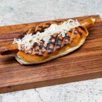 Footlong Pork Frankfurter · Foot-long, snappy pork Frankfurter, smoked with hickory and applewood

Allergens: contains m...