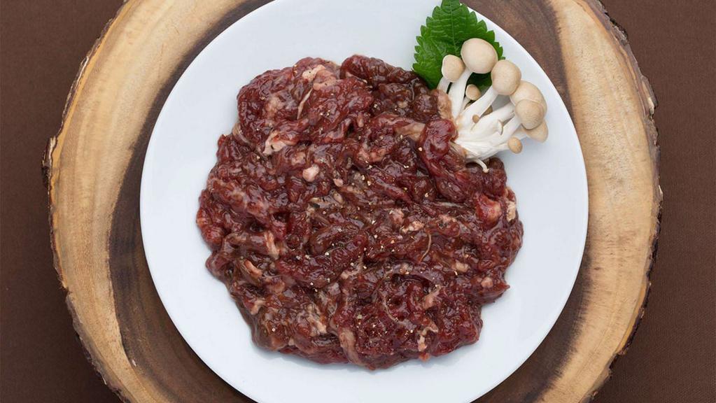 Beef Bulgogi (1 lb) · Per pound.  Contains raw meat.