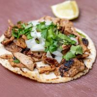 Asada Taco · The Venganza vegan carne asada taco is two oz of our asada, hand-pressed tortilla, onions, c...