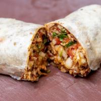 Carne Con Chili Rojo Burrito · Venganza vegan 