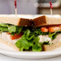 Rivertown · Albacore tuna blended with mayo, green onion, celery and chopped egg served on wheat bread w...
