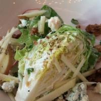 Butter Lettuce Salad · bacon bits, apples, candied walnuts, radishes. Choice of dressing served on the side