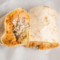 Super Burritos (1) · Meat, beans, rice, sour cream, pico de gallo, guacamole, cheese.