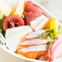 Chirashi Don · Assorted sashimi over sushi rice.