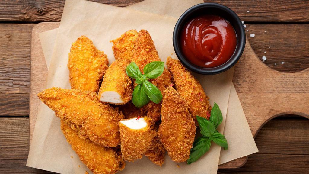 Chicken Tenders · Crispy chicken tenders served with ranch.