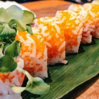 S3-U. Three Wishes Roll · Tuna, hamachi and salmon with tobiko radish sprout.