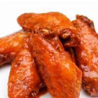 20 pcs chicken wings/ sauce  · Buffalo, honey garlic, bbq, lemon pepper