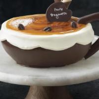 Cappuccino Cake · 4 Layer Coffee Cake, Coffee Buttercream Filling. Contains: Coconut, Egg, Hazelnut, Milk, Pea...