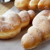 Twisted Donut · Wheat flour, egg, sugar, butter, milk powder, canola oil, soybean oil

Contains: Coconut, Eg...